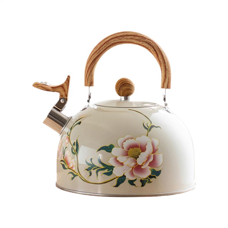 Kitchen Gadgets Vintage - Caldeira chaleira vintage floral esmaltado bule