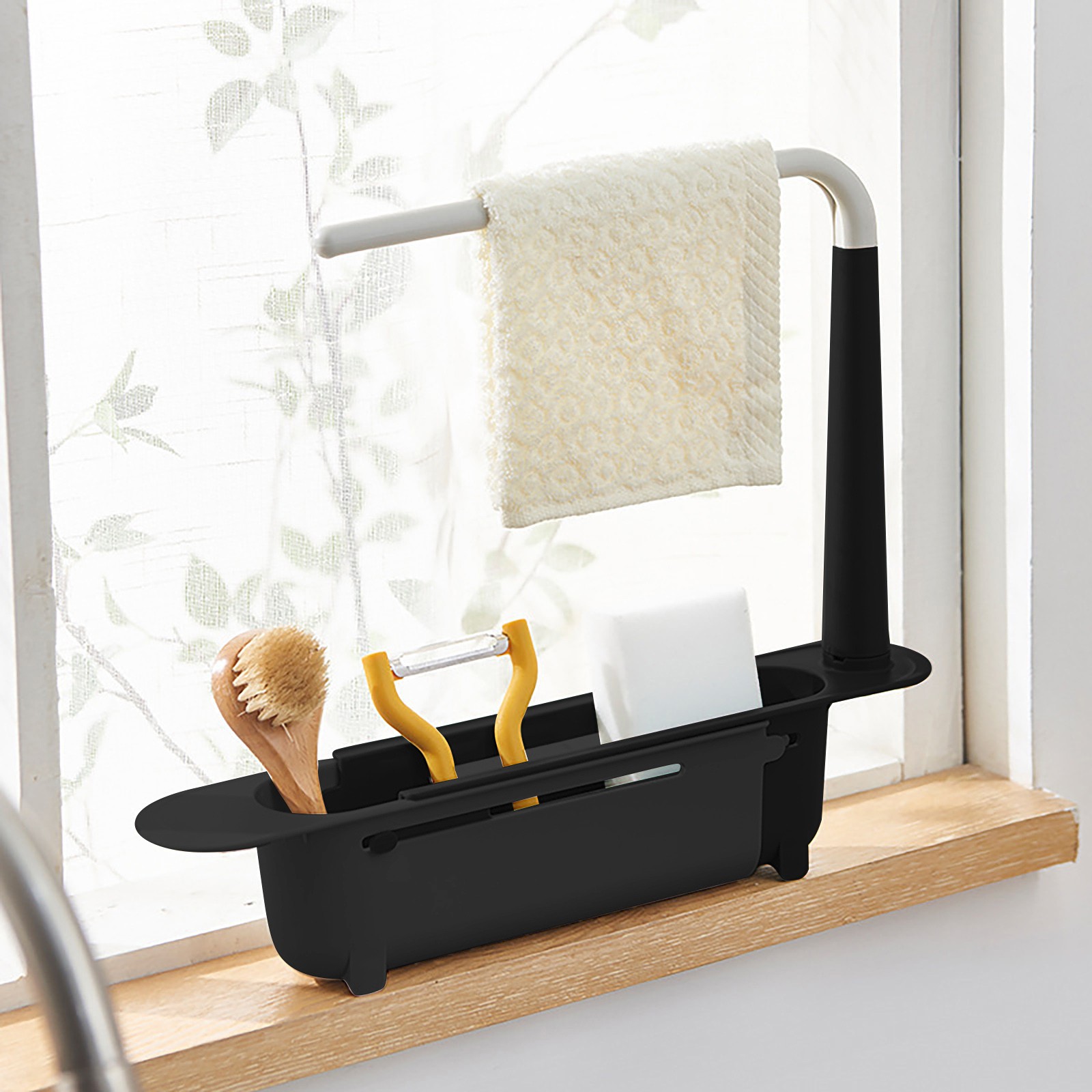 Kitchen Gadgets Holder - Escorredor pia elescópico, organizador de cozinha,