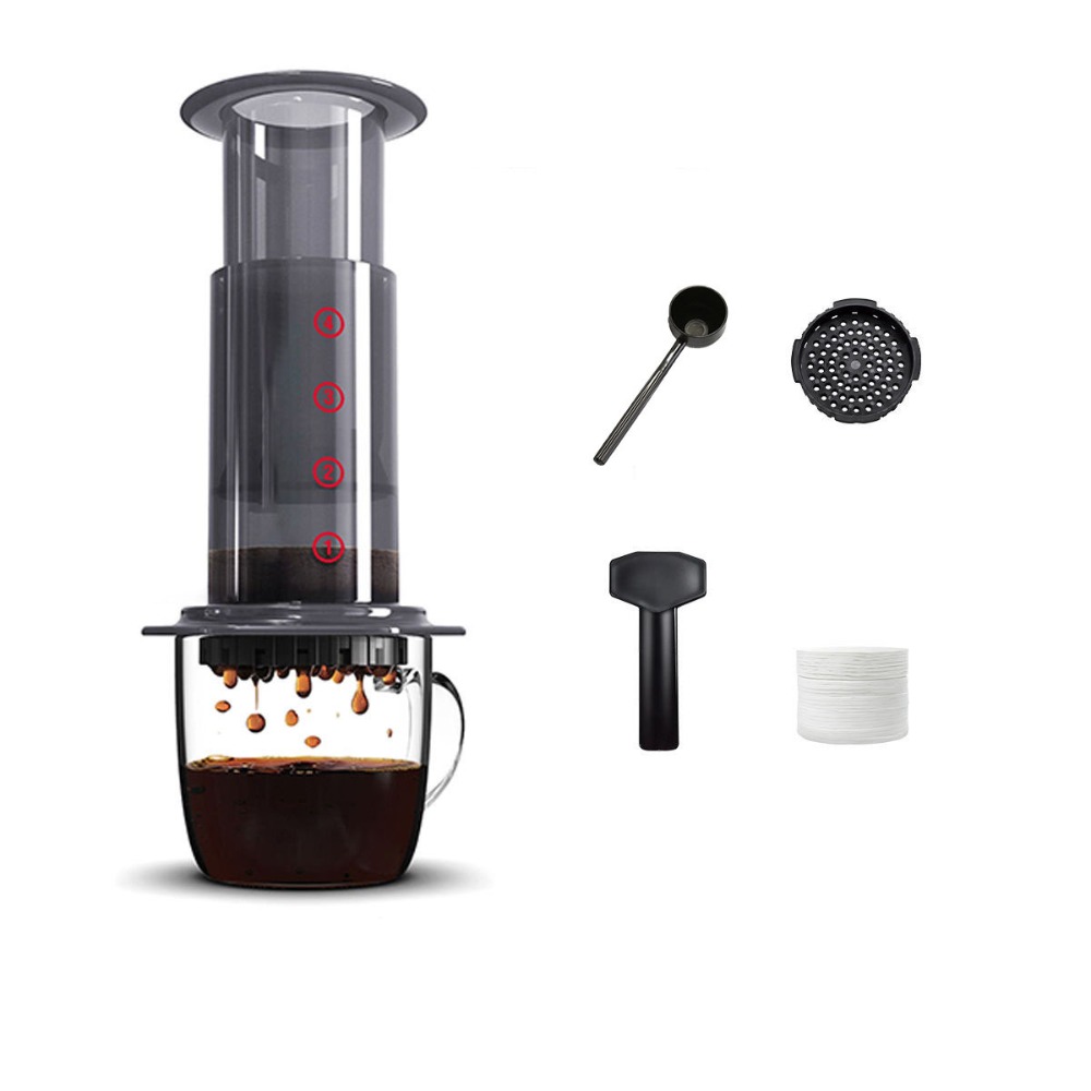 French Press Coffee Maker - Compartilhar pote portátil chaleira de café