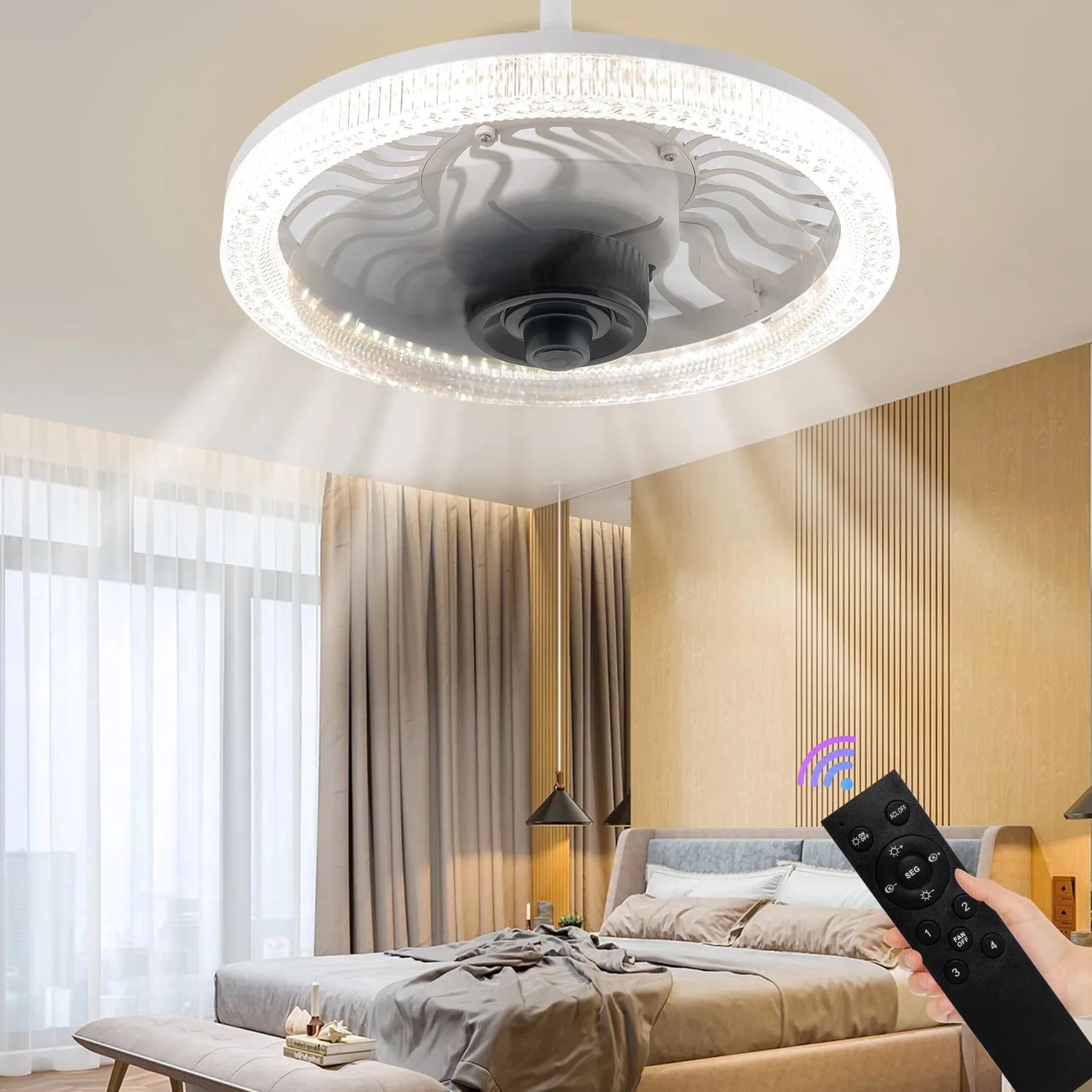 Kitchen Gadgets Smart - Inteligente led ventilador de teto luz
