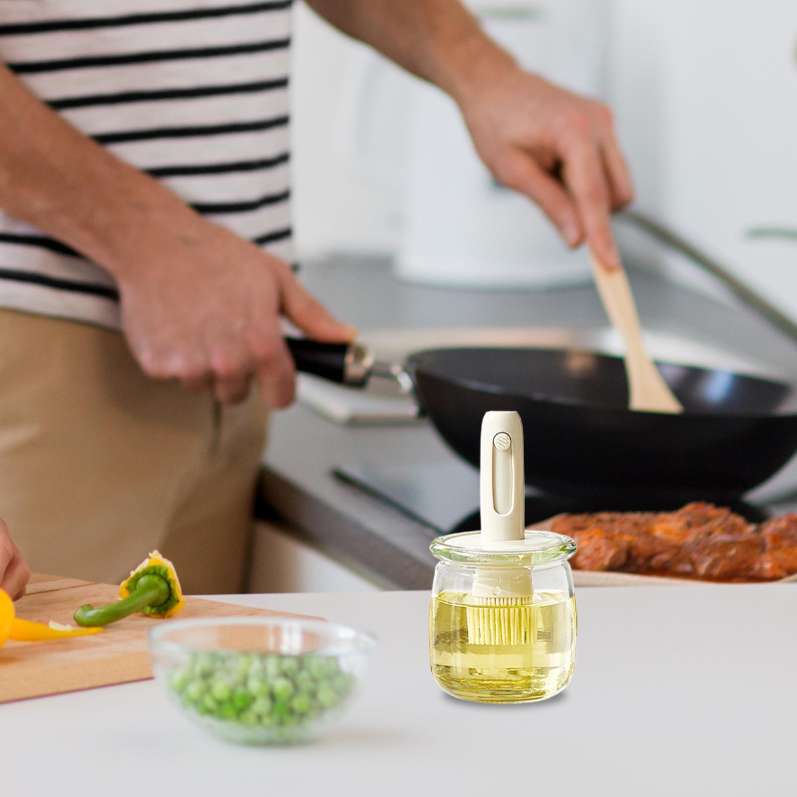 Kitchen Gadgets Dispenser Brush Holder - Dispensador de óleo para cozinha, leve,