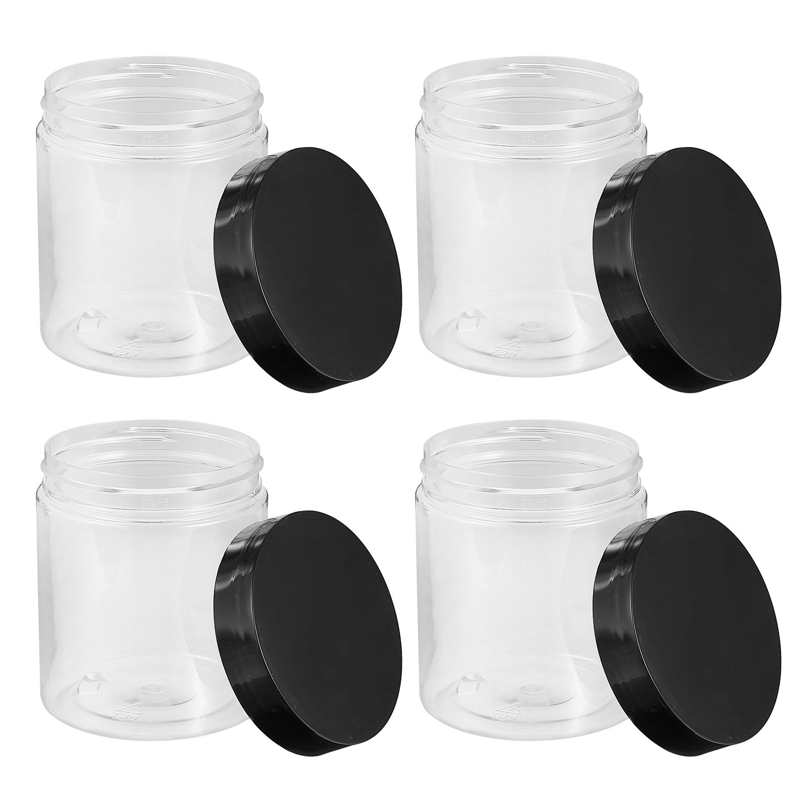 Food Storage Containers - 12 Potes de Plástico Transparente para