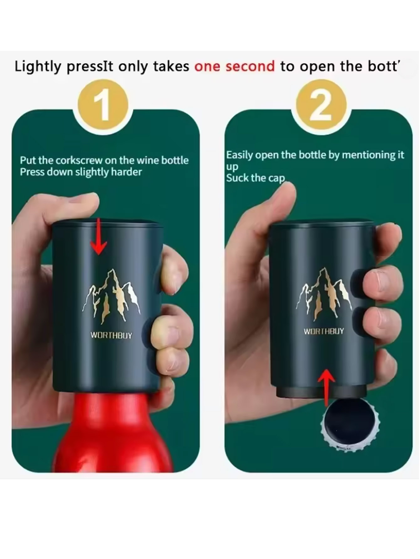 Kitchen Gadgets Design - Abridor automático de garrafa de cerveja,
