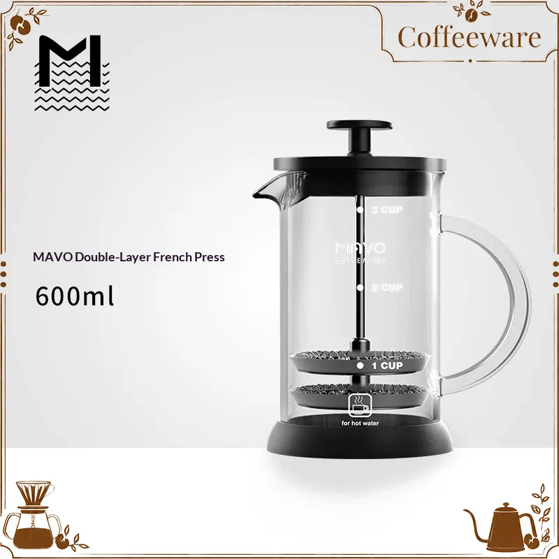 French Press Coffee Maker - Cafeteira Prensa Francesa MAVO com Filtro