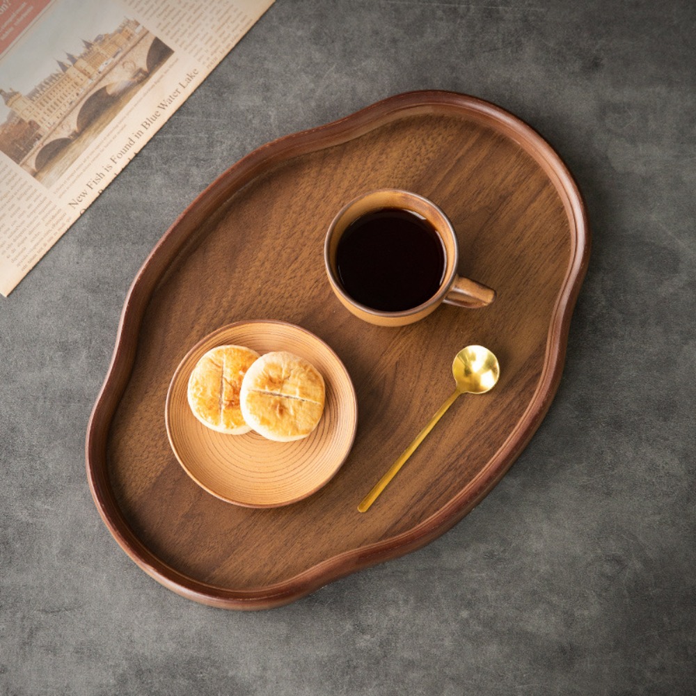 Kitchen Gadgets Vintage - Bandeja decorativa de bambu para servir,