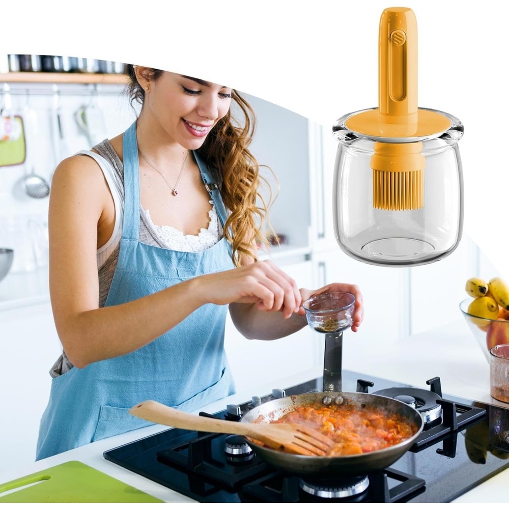 Dispensador de óleo de cozinha - Kitchen Gadgets Dispenser Brush Holder avaliação e preço