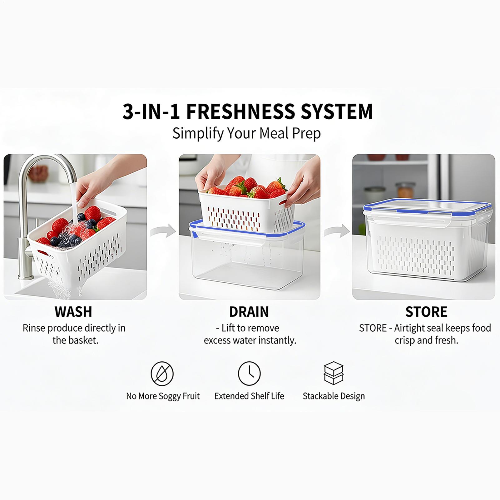 Recipiente de armazenamento de - Food Storage Containers avaliação e preço