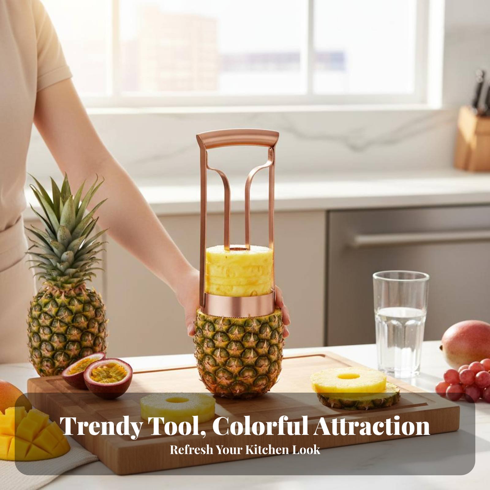 Cortador de Abacaxi em Aço Ino - Kitchen Gadgets Vegetable Cutter avaliação e preço