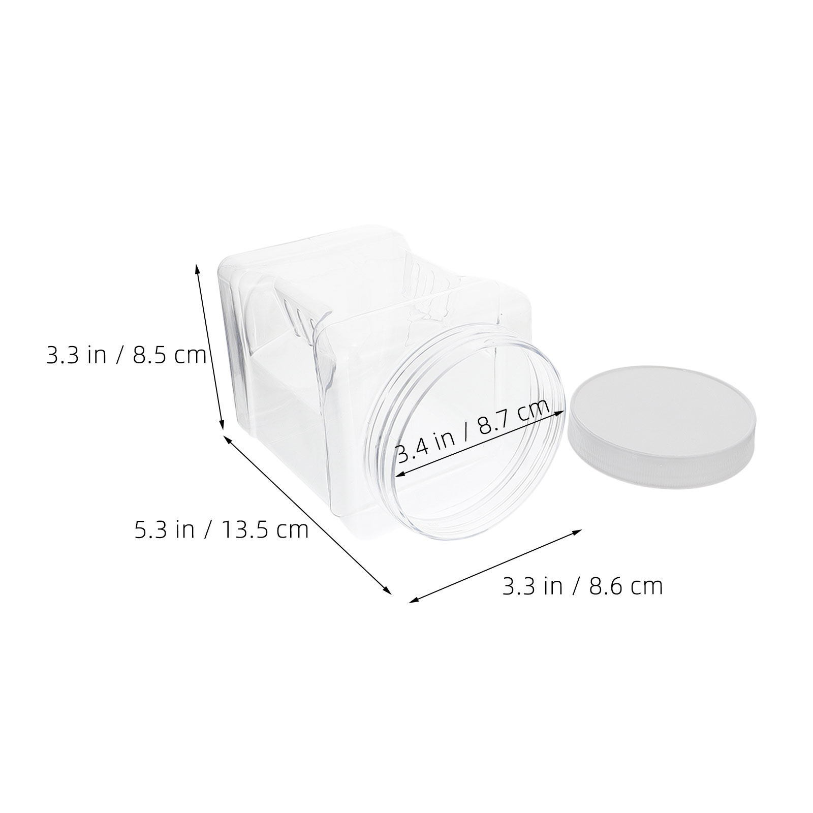 6 Potes Transparentes Quadrado - Food Storage Containers avaliação e preço