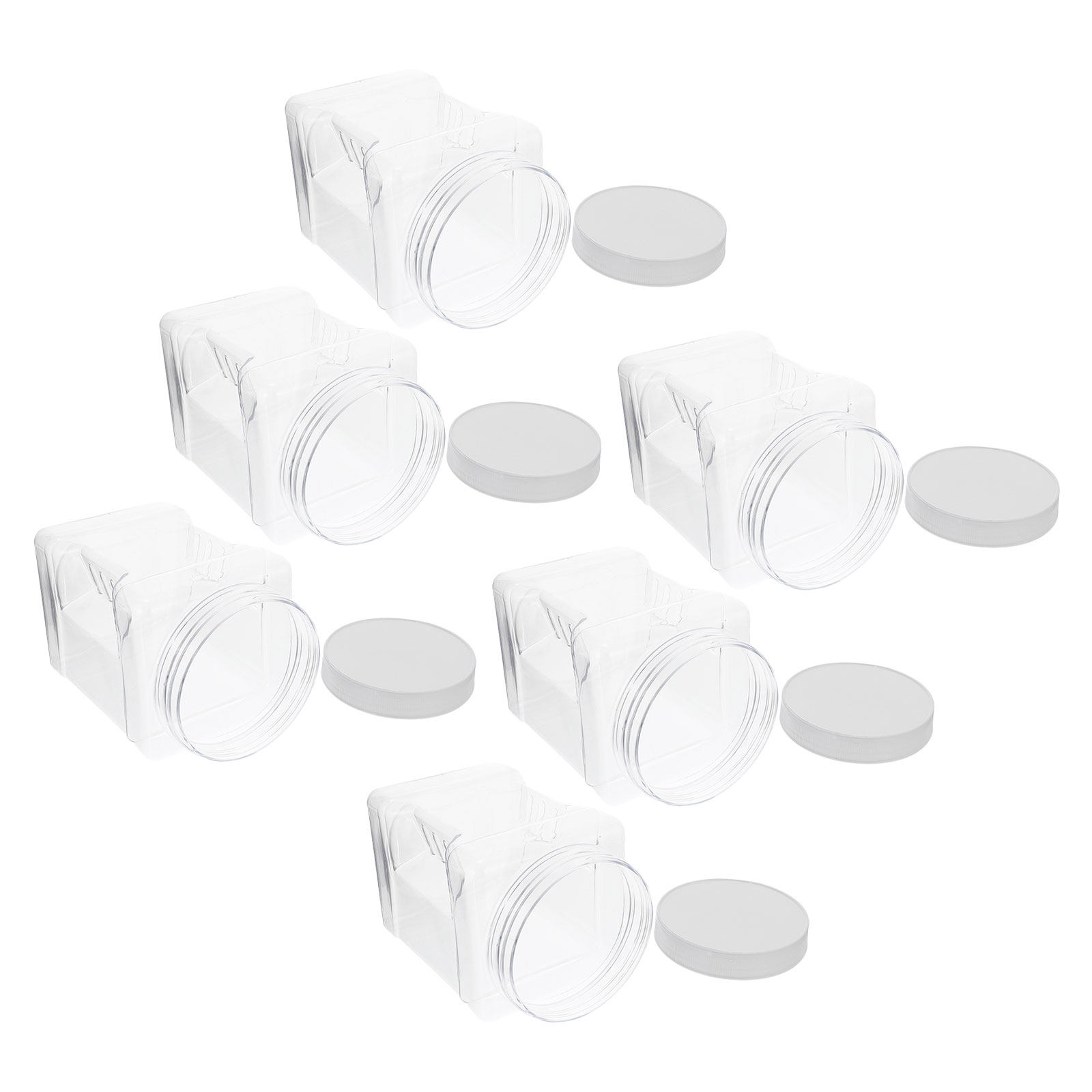 6 Potes Transparentes Quadrado - Food Storage Containers avaliação e preço