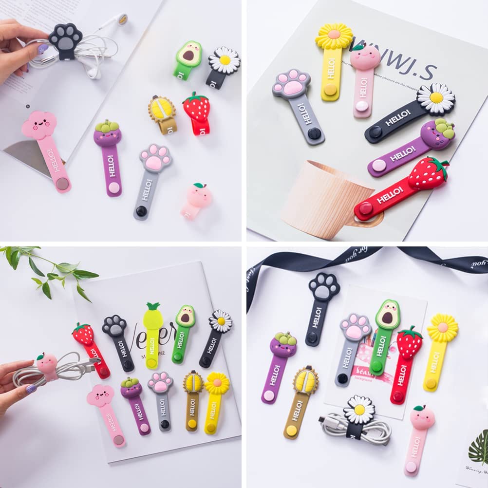 6 pçs clipes de cabo cabo fone - Kitchen Gadgets Holder avaliação e preço