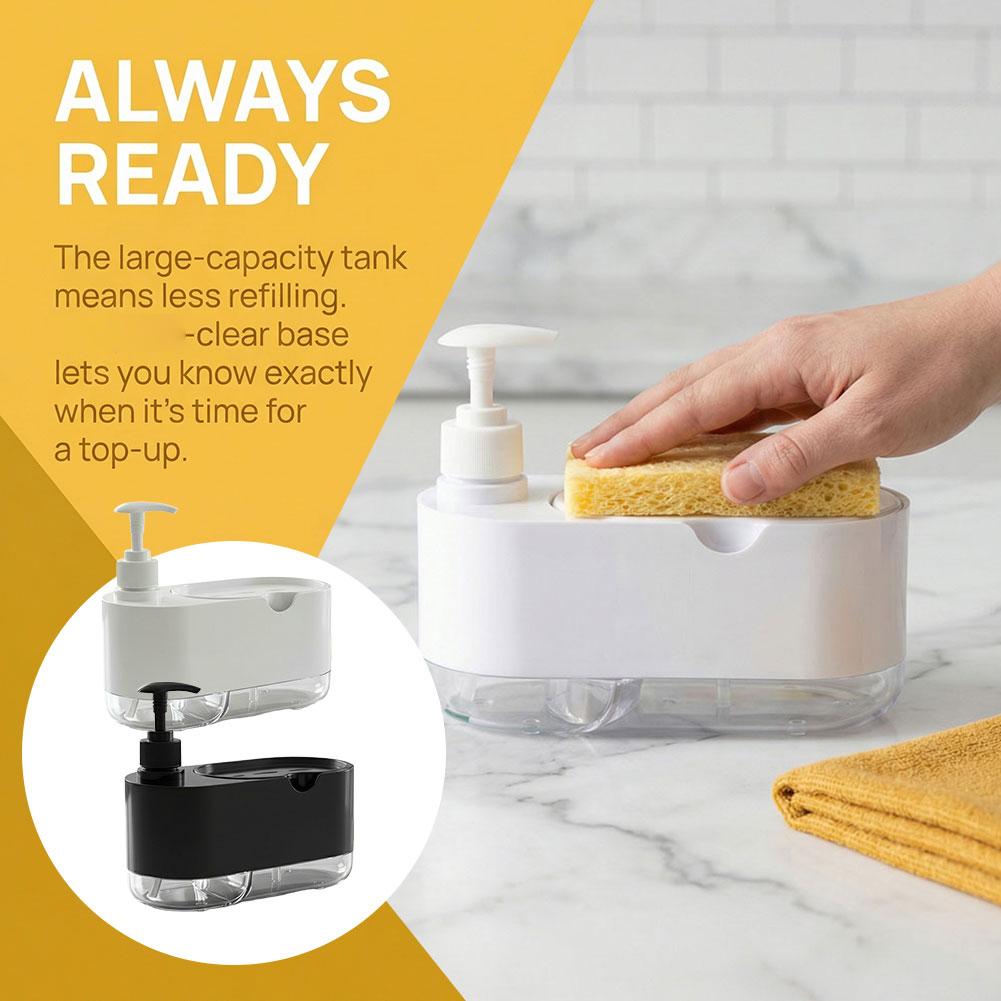 Dispensador Automático de Sabã - Kitchen Gadgets Dispenser Brush Holder avaliação e preço