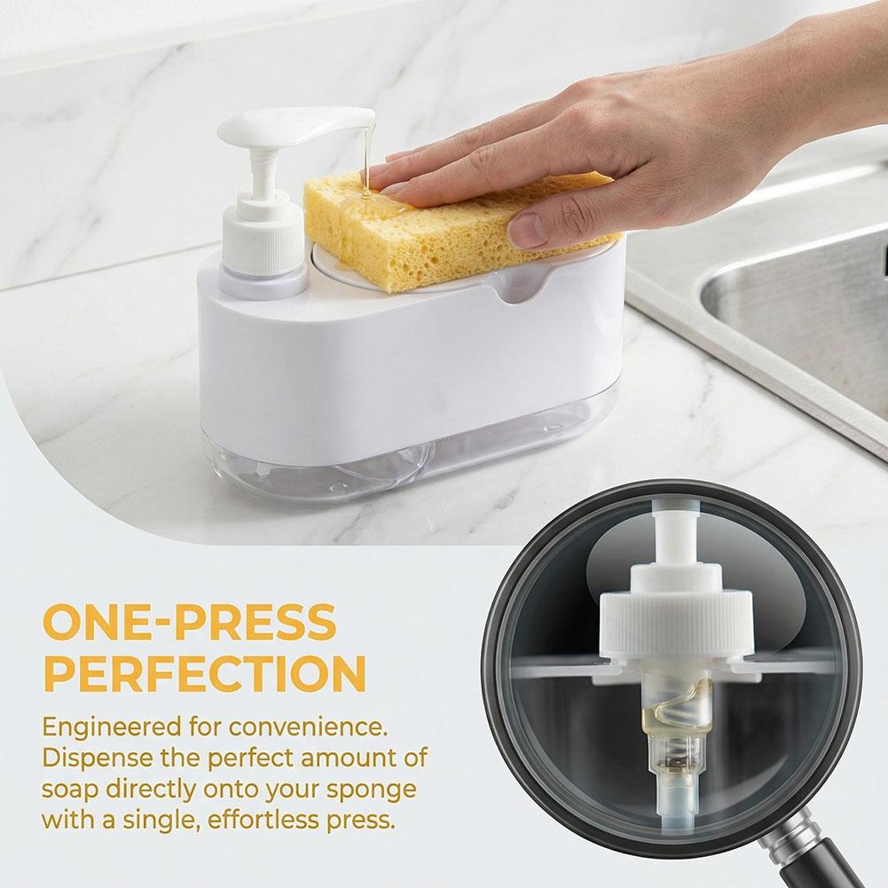 Dispensador Automático de Sabã - Kitchen Gadgets Dispenser Brush Holder avaliação e preço