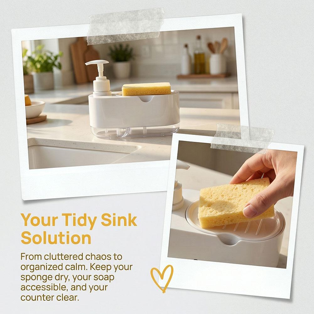 Dispensador Automático de Sabã - Kitchen Gadgets Dispenser Brush Holder avaliação e preço