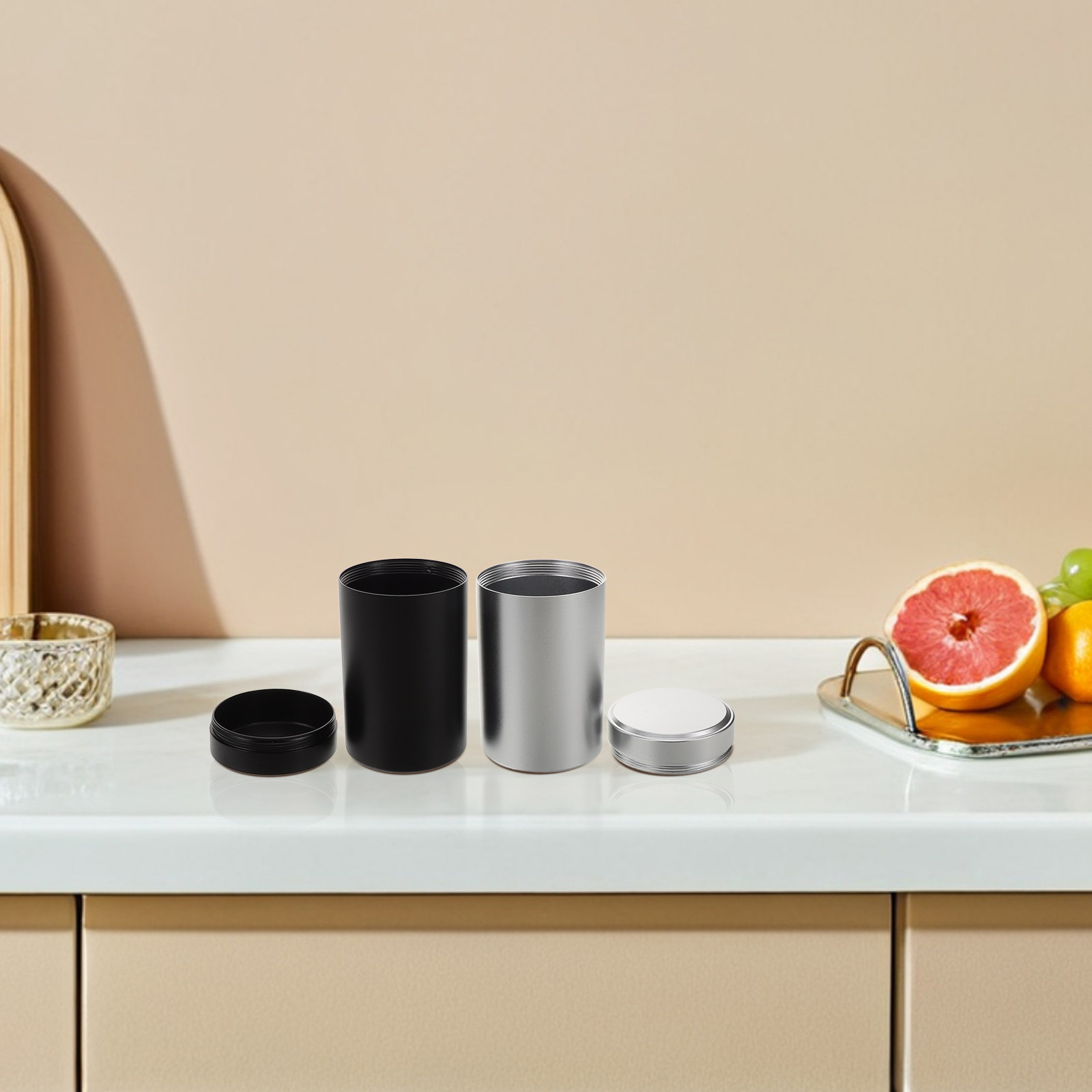 Conjunto de 2 Potes de Metal e - Food Storage Containers avaliação e preço