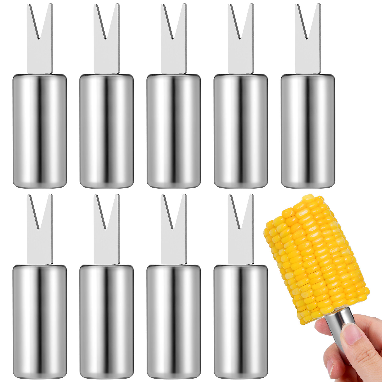 10 Garfos de Milho em Aço Inox - Kitchen Gadgets Home Party avaliação e preço