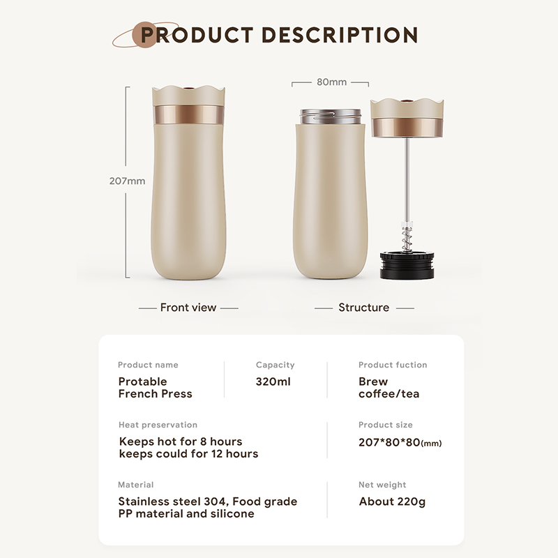 Caneca de viagem isolada com f - French Press Coffee Maker avaliação e preço