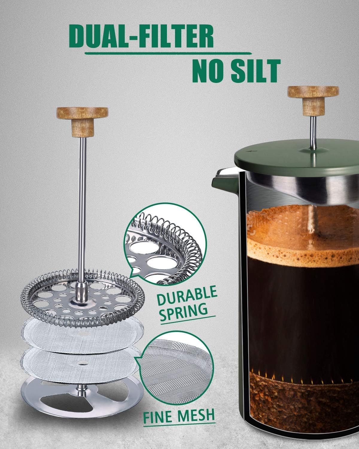 Pacote Combinado POLIVIAR: Caf - French Press Coffee Maker avaliação e preço