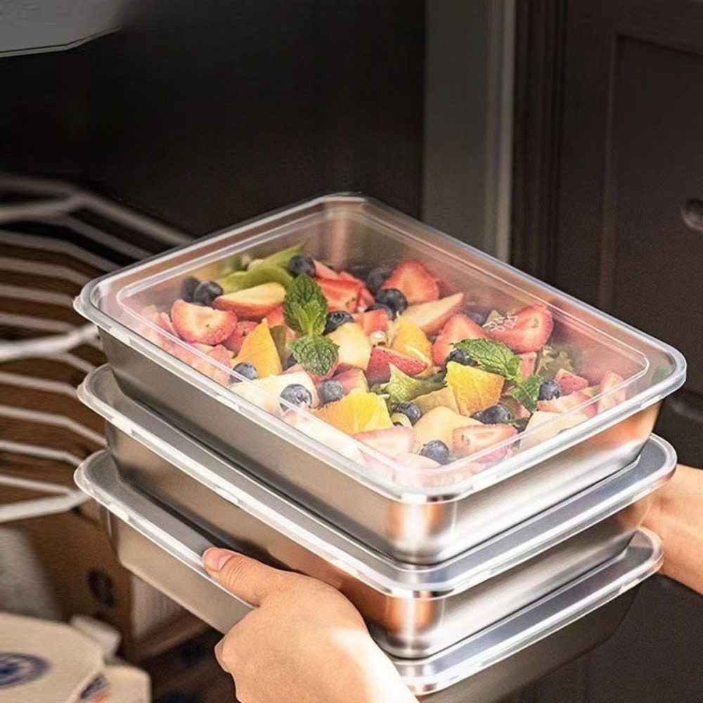Bandeja de Servir em Aço Inoxi - Kitchen Gadgets Storage avaliação e preço