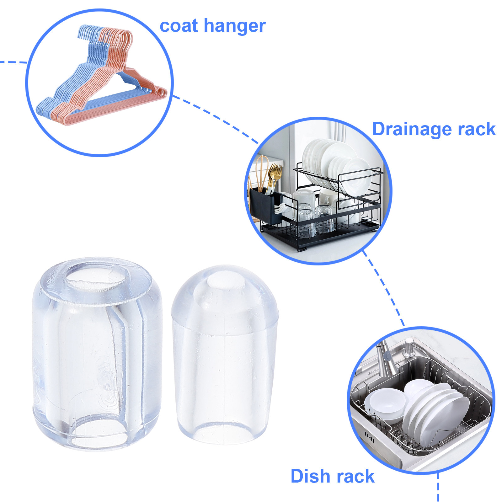 80 Peças Pés de Plástico Trans - Kitchen Gadgets Wholesale avaliação e preço