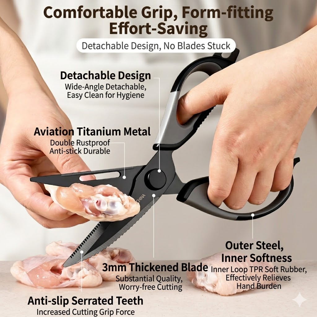 Tesoura de cozinha de titânio  - Kitchen Gadgets Oxo avaliação e preço