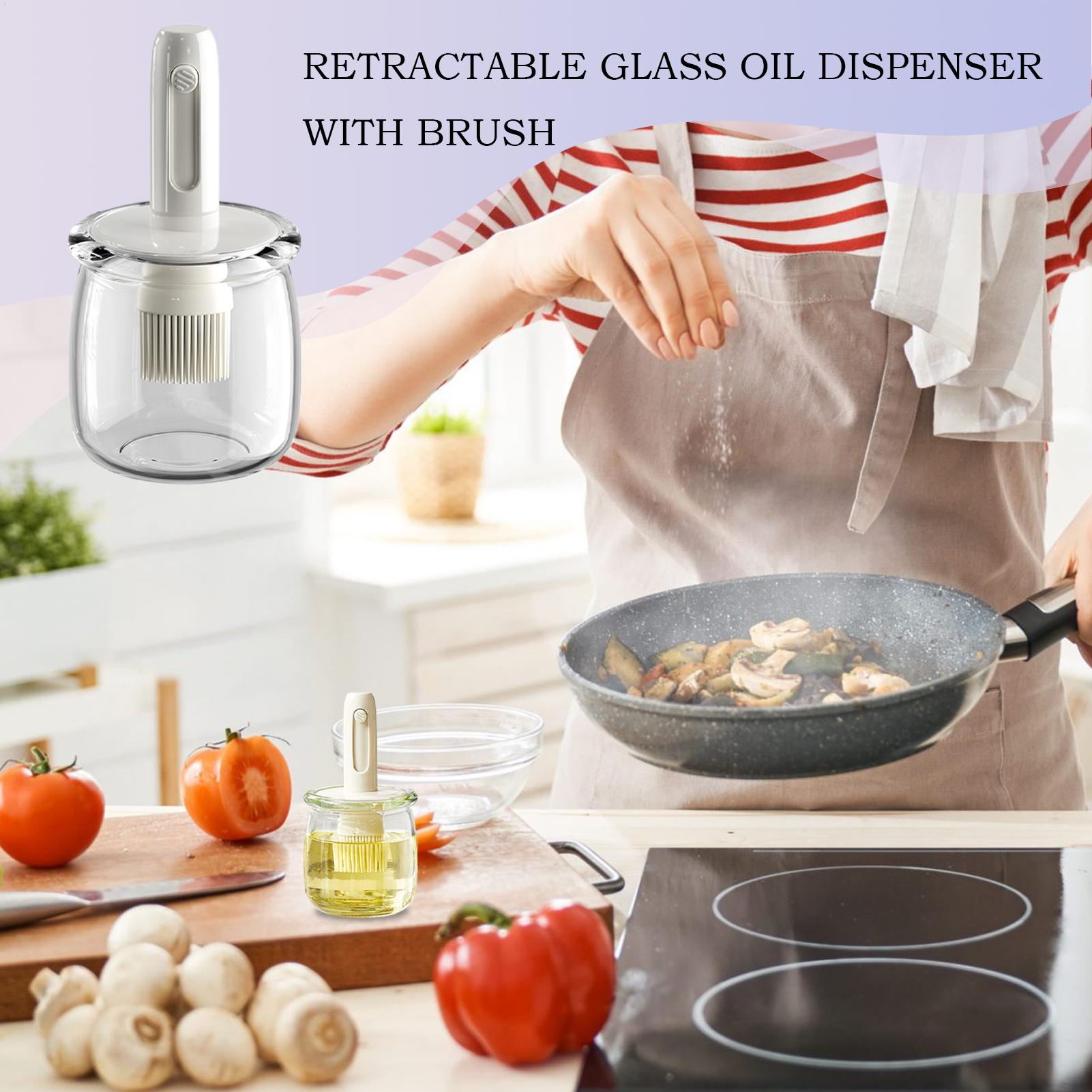 Dispensador de óleo garrafa de - Kitchen Gadgets Dispenser Brush Holder avaliação e preço