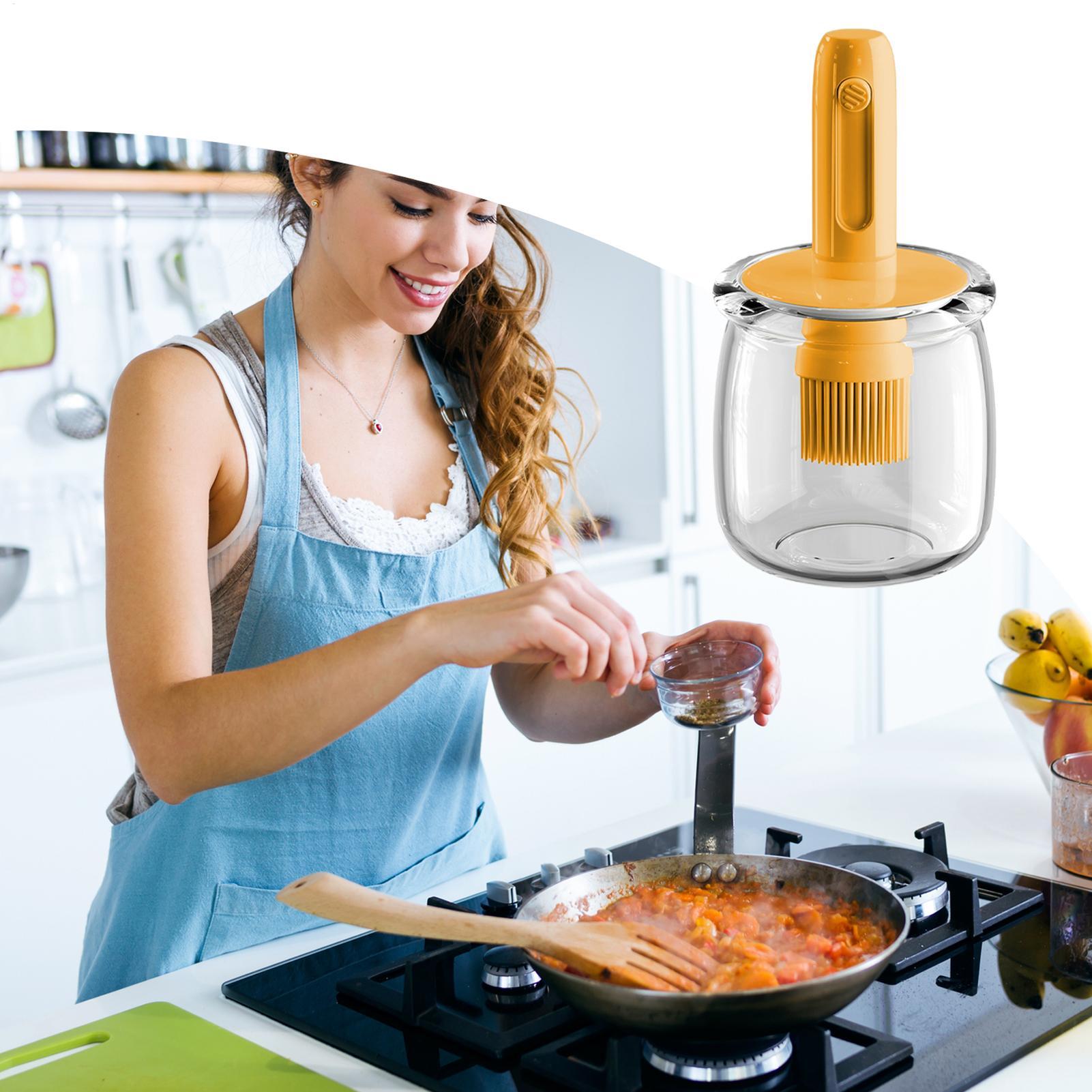 Dispensador de óleo garrafa de - Kitchen Gadgets Dispenser Brush Holder avaliação e preço