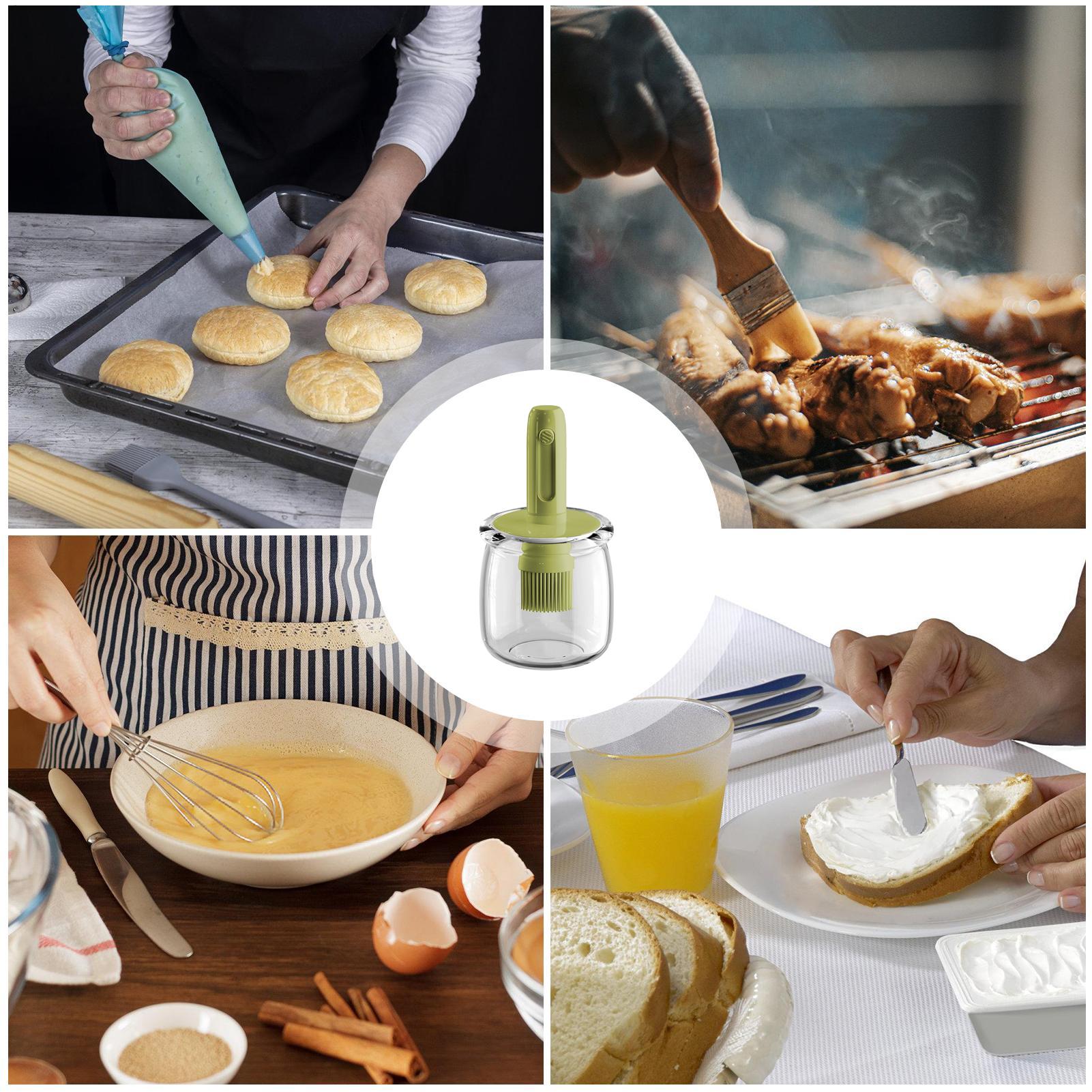 Dispensador de óleo garrafa de - Kitchen Gadgets Dispenser Brush Holder avaliação e preço